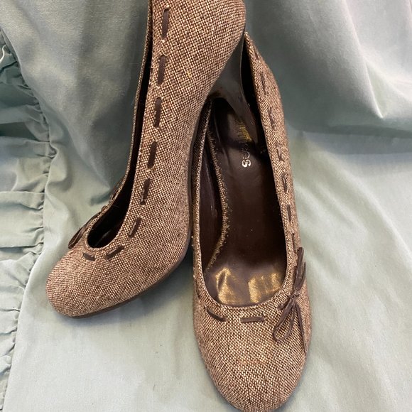 Maurices Brown Tweedy High Heeled Pumps~8 - Picture 3 of 14